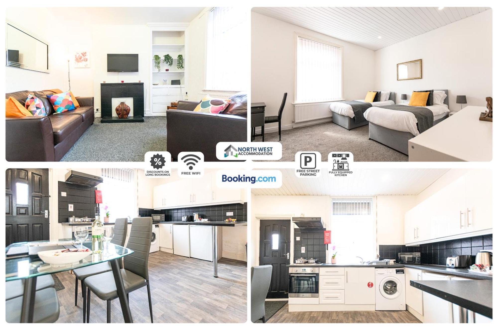 Manchester Work Stays 2Br Home With Parking & Wifi エクステリア 写真
